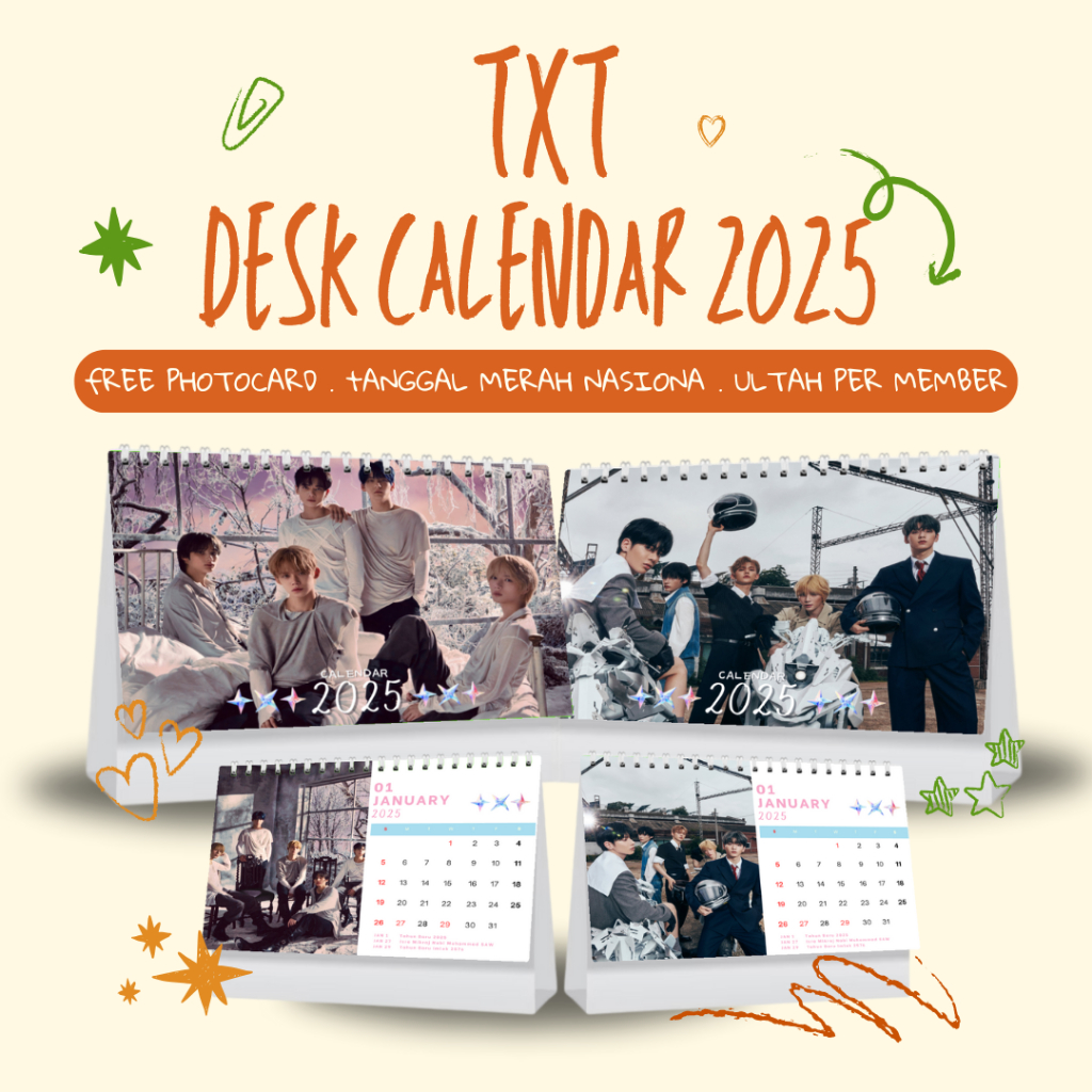 Jual TXT Kalender meja 2025 / Kalender 2025 / TXT Calendar 2025 kpop