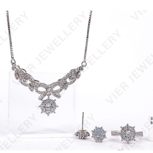 Jual Set Ronyok Lapismas VIER. SV011. Warna Silver | Shopee Indonesia