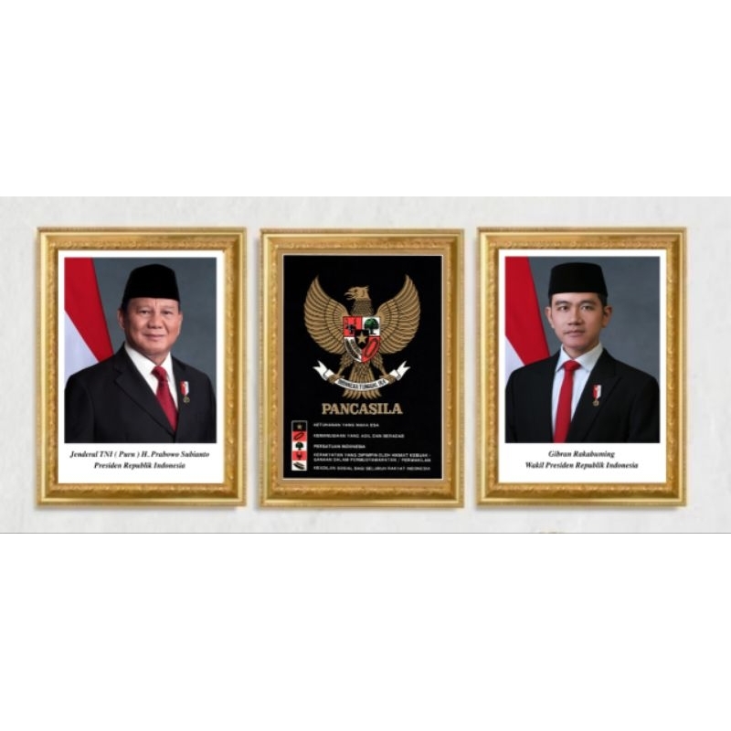 Jual Bingkai kaca dan foto presiden dan wakil presiden terbaru 2024