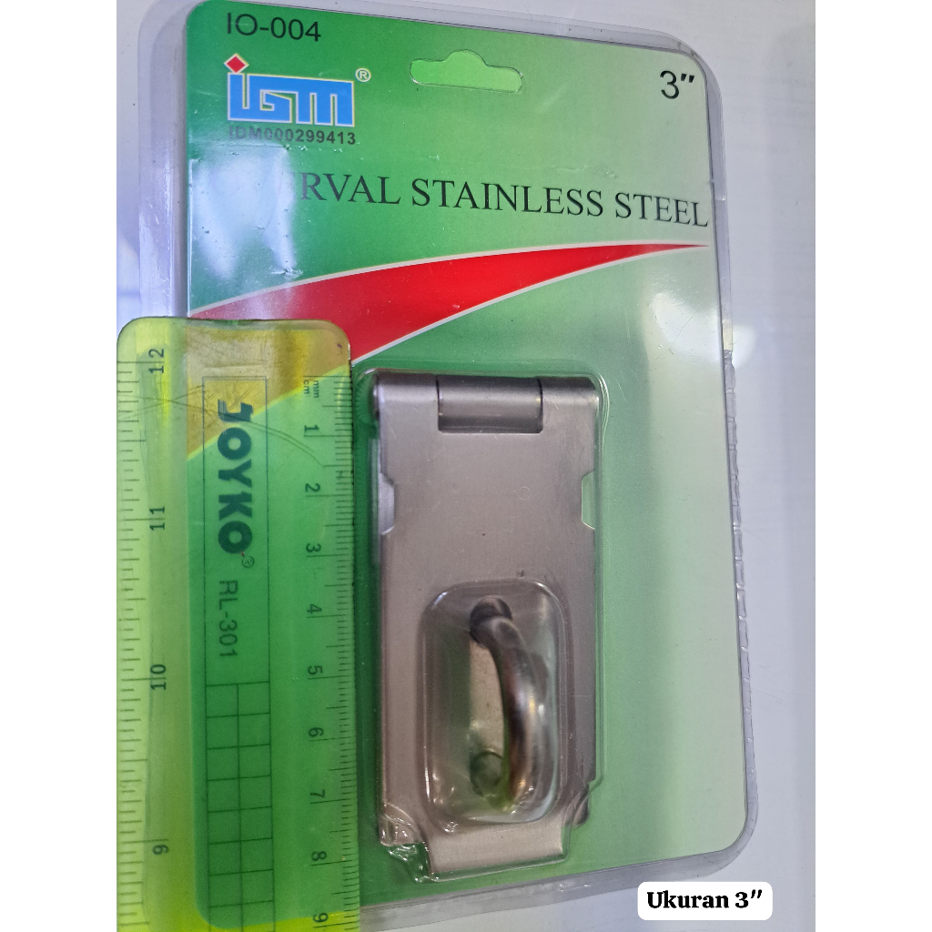 Jual OVERVAL/OVERPAL/HASP LOCK STAINLESS STEEL TANPA KUNCI GEMBOK 3INC ...