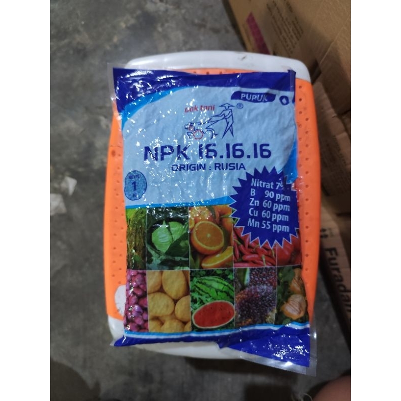 Pupuk NPK Pak Tani 16-16-16 Kemasan 1 Kilogram