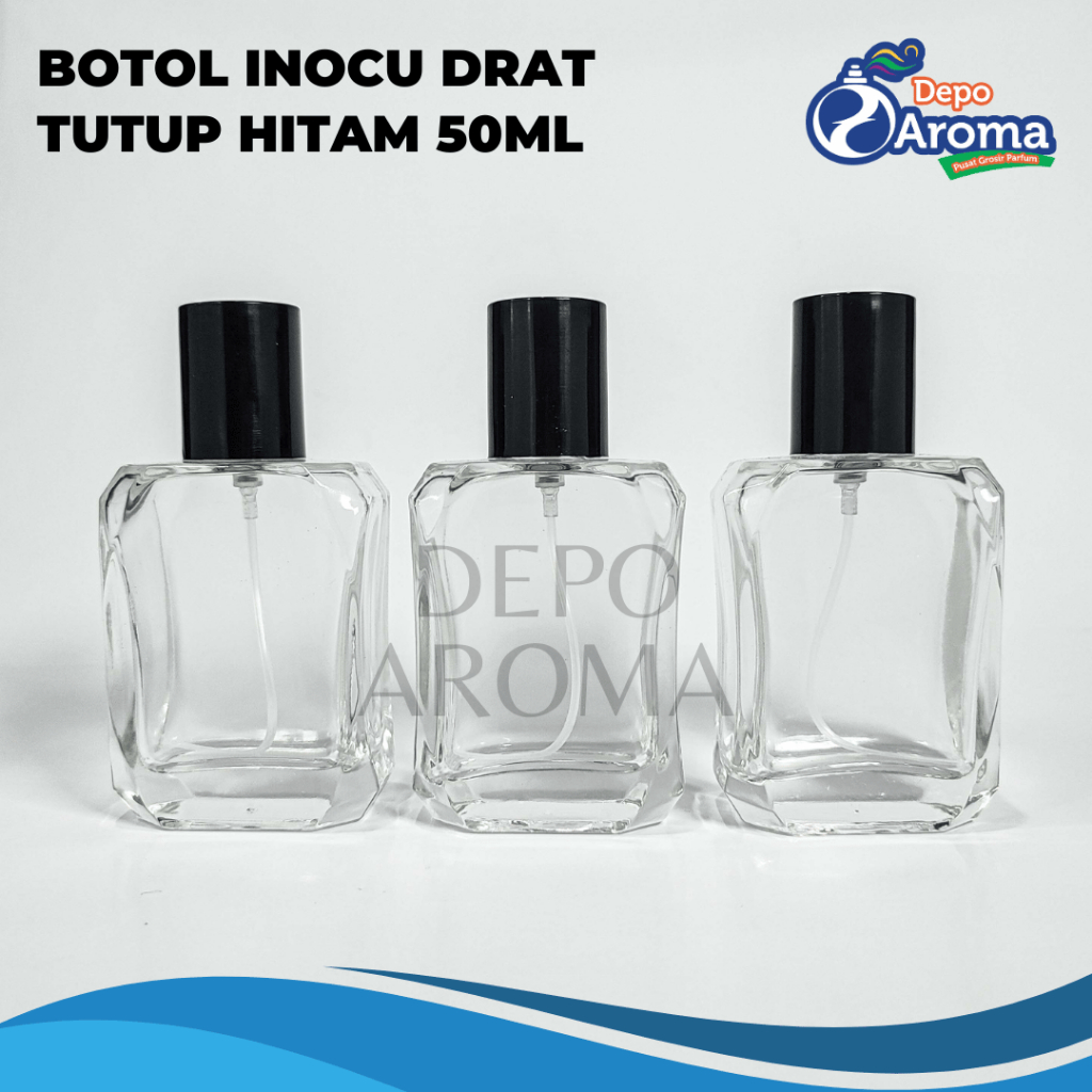 Jual Botol Parfum Inocu Drat Tutup Hitam 50ml | Shopee Indonesia
