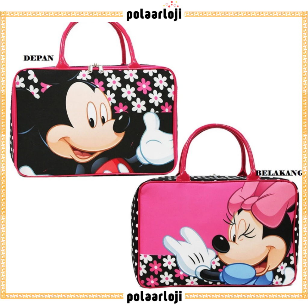 Jual PA TRAVEL BAG KOPER SUPER KANVAS KARAKTER TAS MICKEY MINNIE Super ...