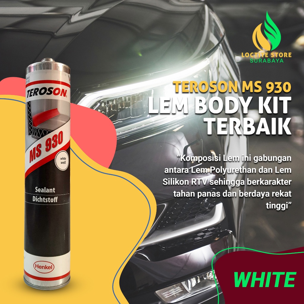 Jual TEROSON MS930 WHITE 310ML - LEM KAROSERI DAN BODYKIT KENDARAAN ...