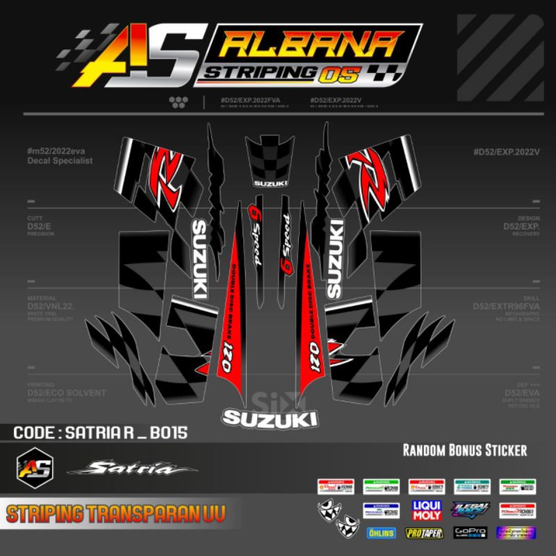 Jual STRIPING UV SATRIA R /STICKER SATRIA LUMBA KENY TRANSPARAN/STICKER ...