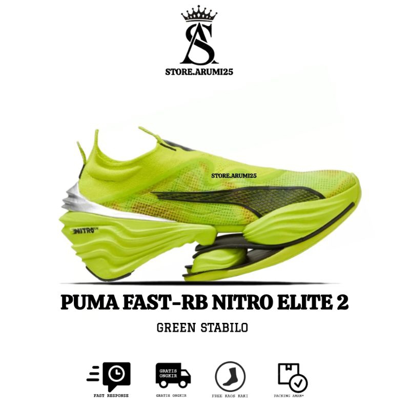 Jual Sepatu Running Puma Fast-RB Nitro Elite Green Stabilo