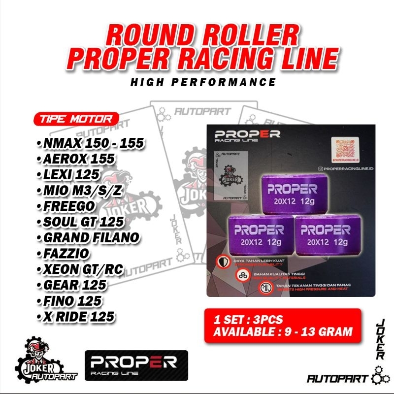 Jual Roller Proper Racing Line Mio M3 S Z Freego Mio Gear Fino Soulgt ...