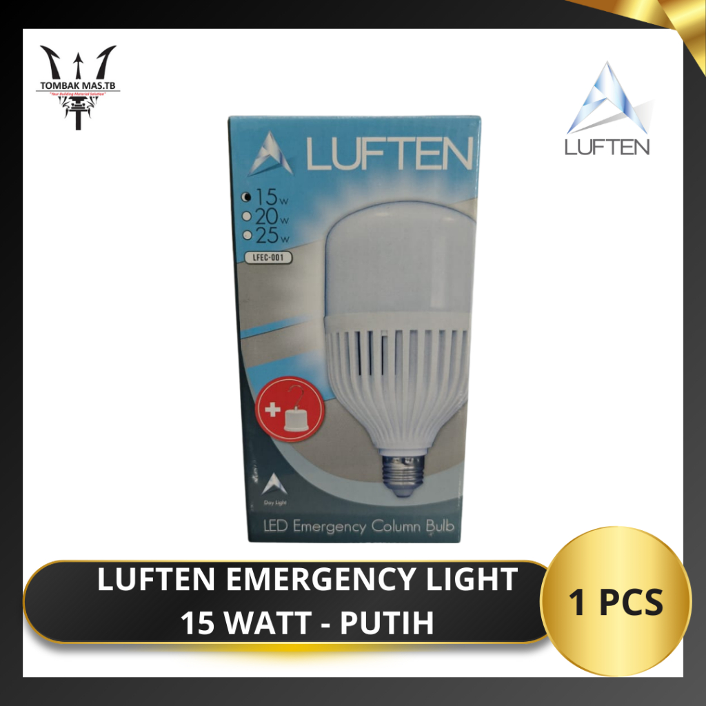 Jual Bohlam Lampu Emergency Led Luften Watt Putih Pcs Shopee Indonesia