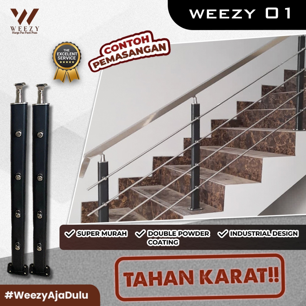 Jual RAILING TANGGA TERMURAH - RAILING PIPA [WEEZY 01] Railing tangga ...