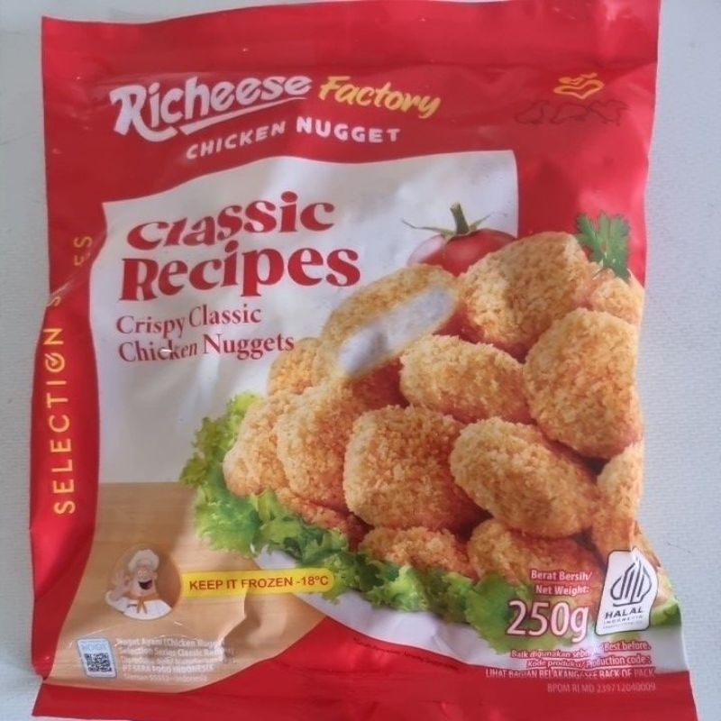 Jual Richeese FROZEN FOOD | Chicken Nugget | Classsic Recipes 250G ...