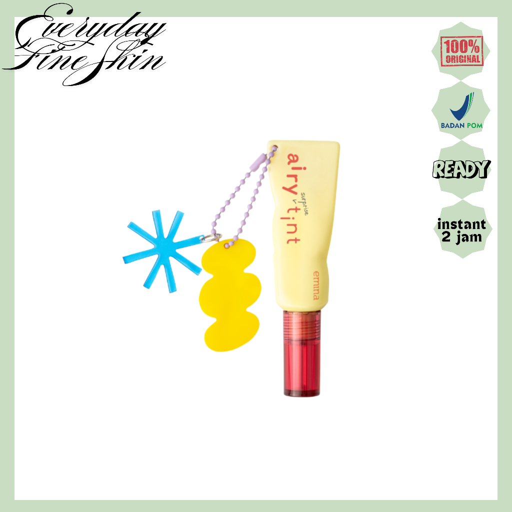 Jual EMINA Airy Surprise Tint + Keychain Lip Tint 3gr BPOM | Shopee ...