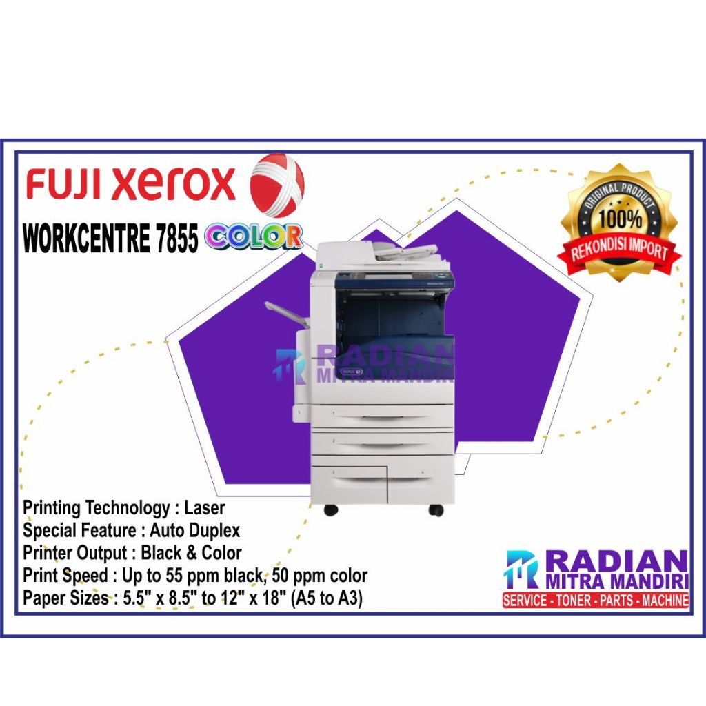 Jual MESIN FOTOCOPY WARNA FUJI XEROX WORKCENTRE 7855 A3+ Shopee