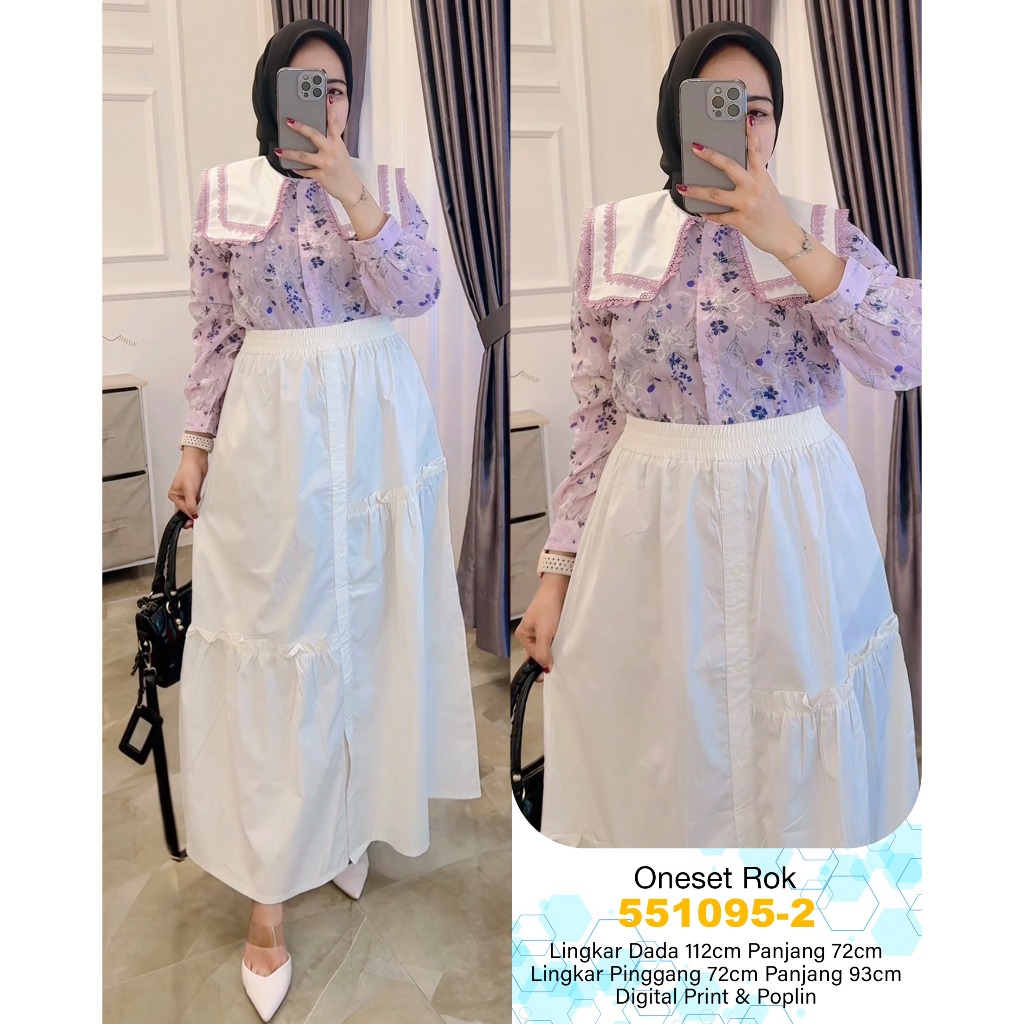 Jual EXTU HERITAGE - AGNIA One Set Rok Premium, Setelan Wanita Modis ...