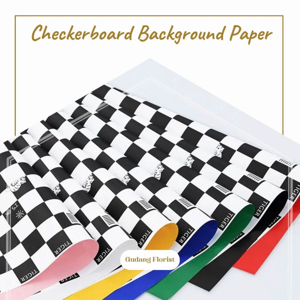Jual CHECKERBOARD BACKGROUND PAPER / KERTAS KADO / KERTAS BUKET ...