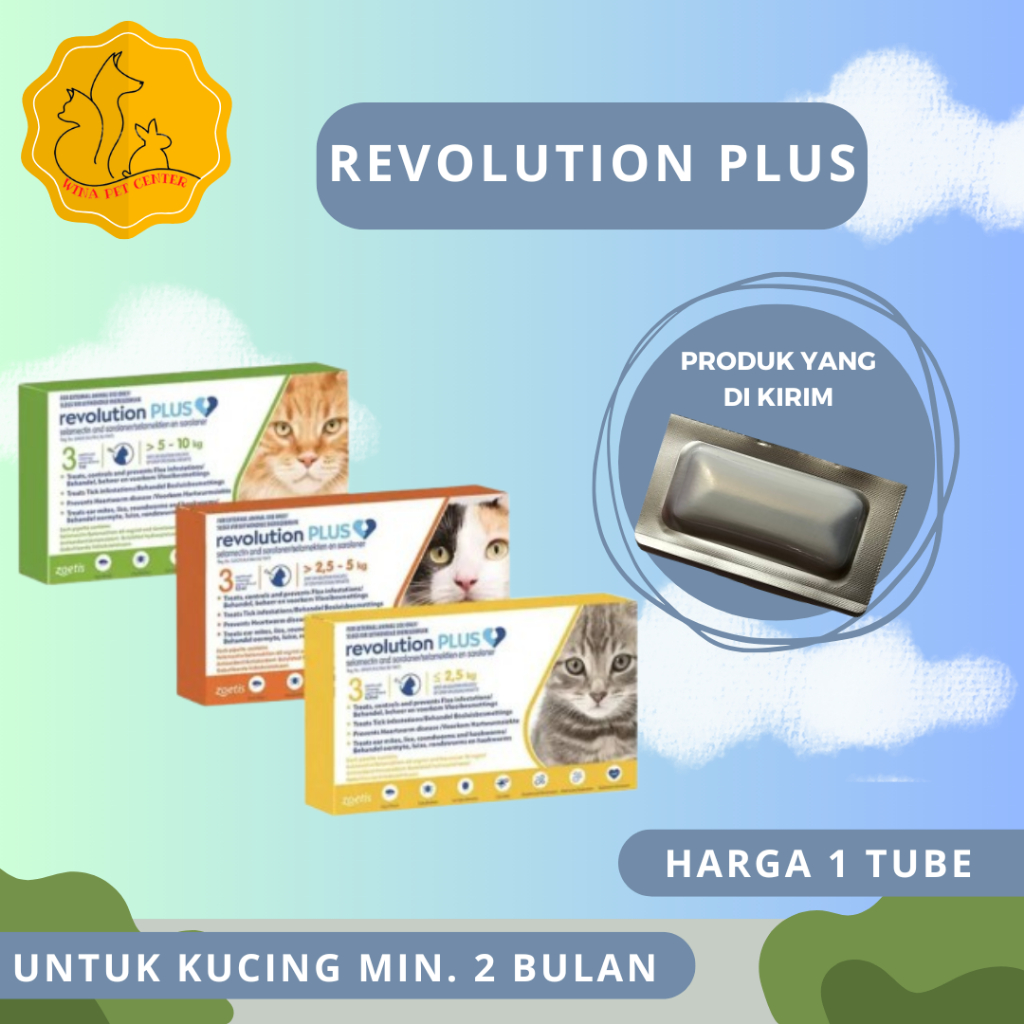 Jual Revolution Plus For Kitten Medium Large Adult Cats Obat Tetes Kutu