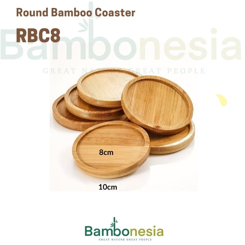 Jual ROUND BAMBOO COASTER Tatakan Gelas Bambu Aesthetic BAMBONESIA RBC8 ...