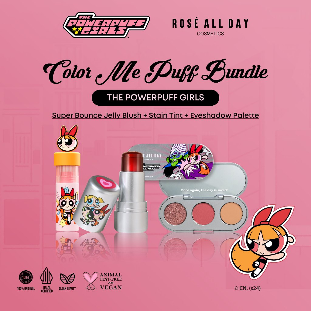 Jual [Bundle 3PCS] Rose All Day | Jelly Blush + Eyeshadow + Stain Tint ...