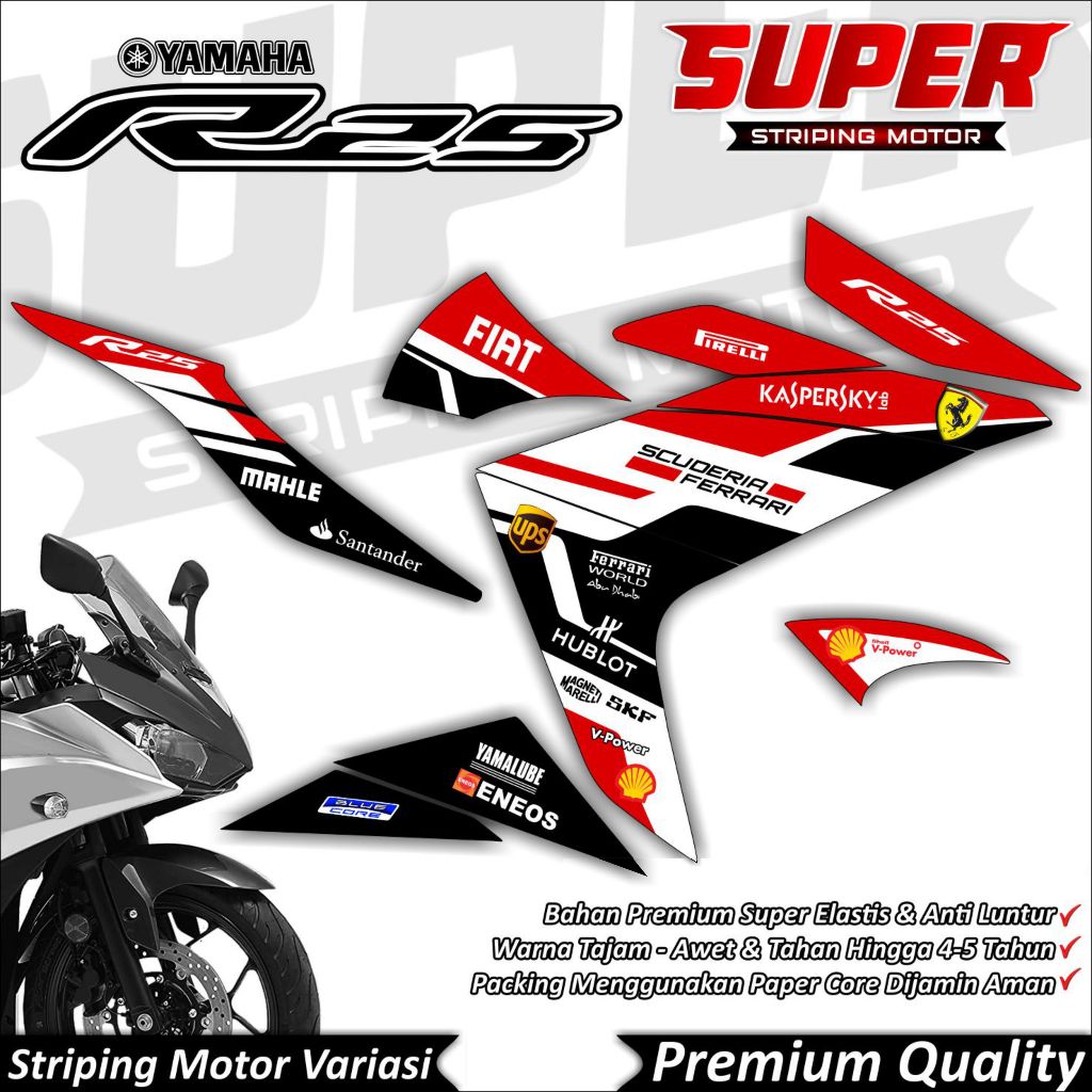 Jual Stiker R25 OLD Anti Luntur keren Striping R25 OLD Striping Yamaha ...