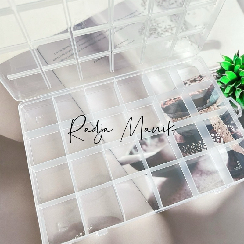 Jual Kotak Penyimpan Manik Manik Box Sekat 24 Kotak Sekat | Shopee ...