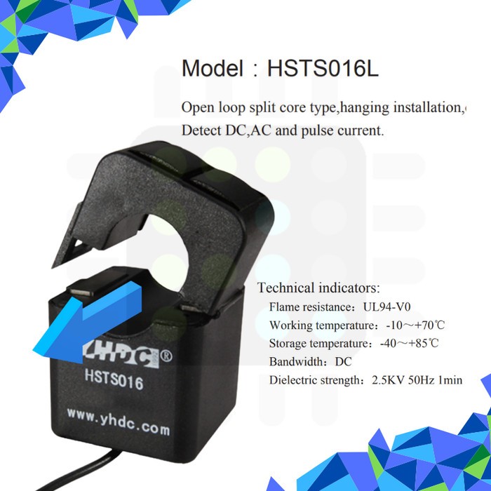 Jual HSTS016L YHDC Hall Split Core Current Sensor Bidirectional AC DC ...