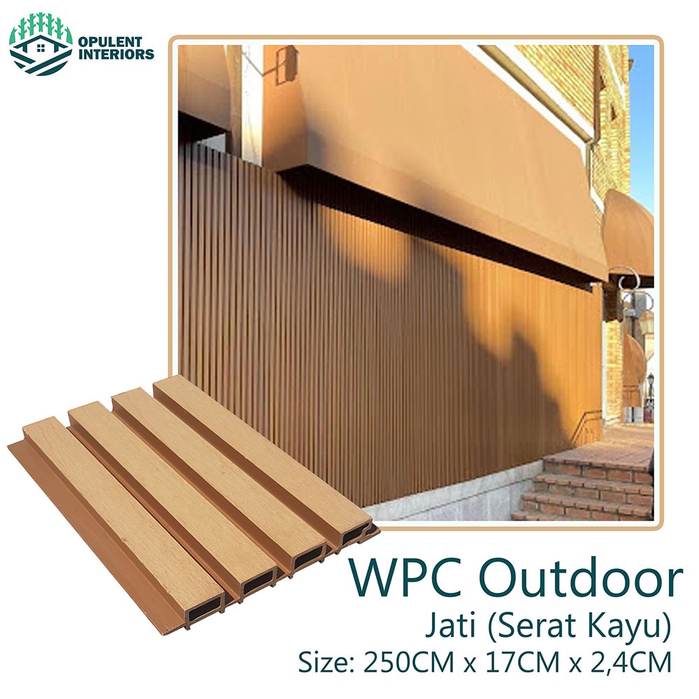 Jual Wall Cladding WPC Wood Panel Kisi Kisi WallPanel Outdoor Dinding ...