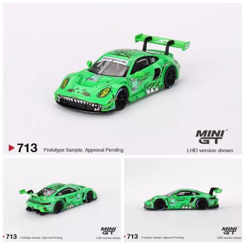 1/64 Mini GT 2023 Porsche 911 GT3 R #80 GTD AO Racing IMSA Sebring 12 Hrs Diecast Car Model