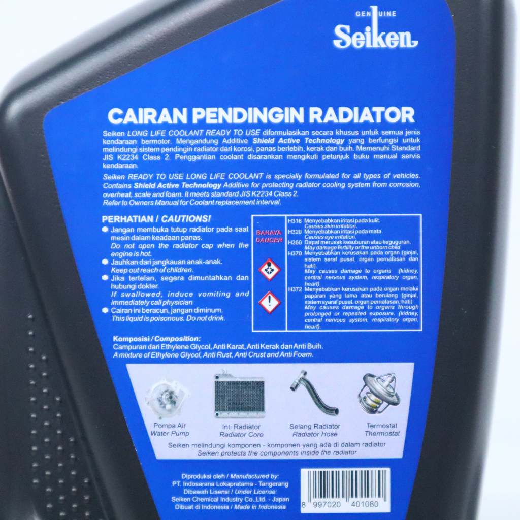 Jual Seiken Air Radiator Coolant 50/50 Biru 1 Liter Cairan Pendingin ...