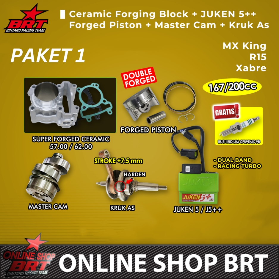 Jual PAKET BORE UP BLOK PISTON CERAMIC & MASTER CAM & ECU JUKEN 5 ...
