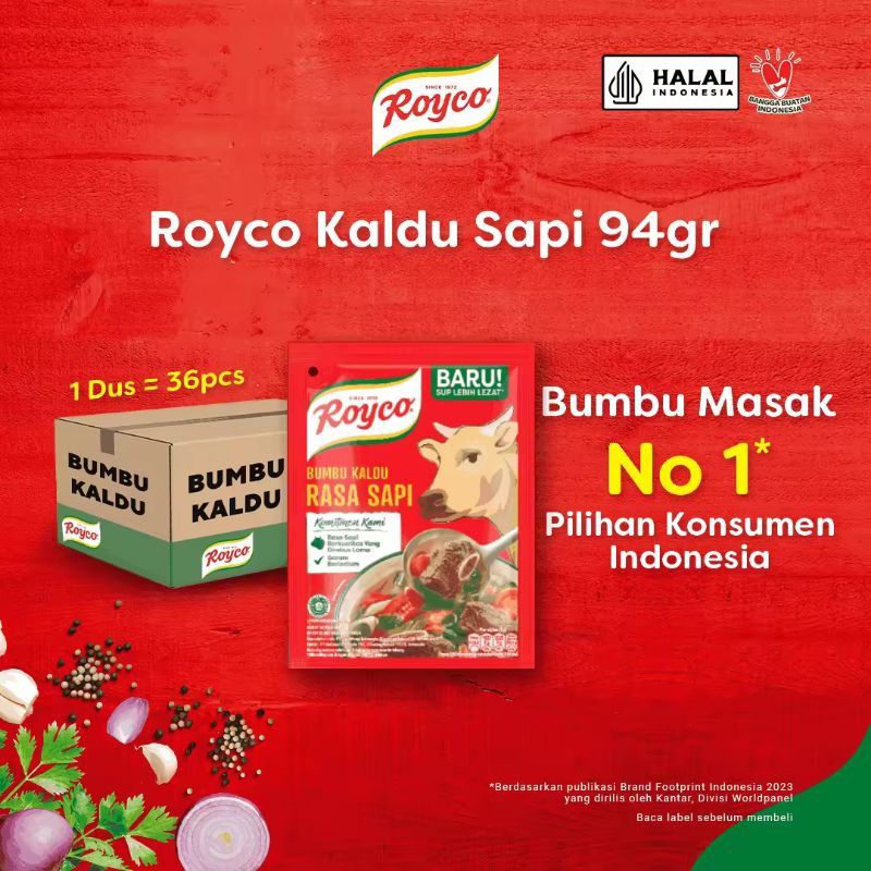 Jual ROYCO 94G RASA SAPI 1 DUS (36 PCS) | Shopee Indonesia