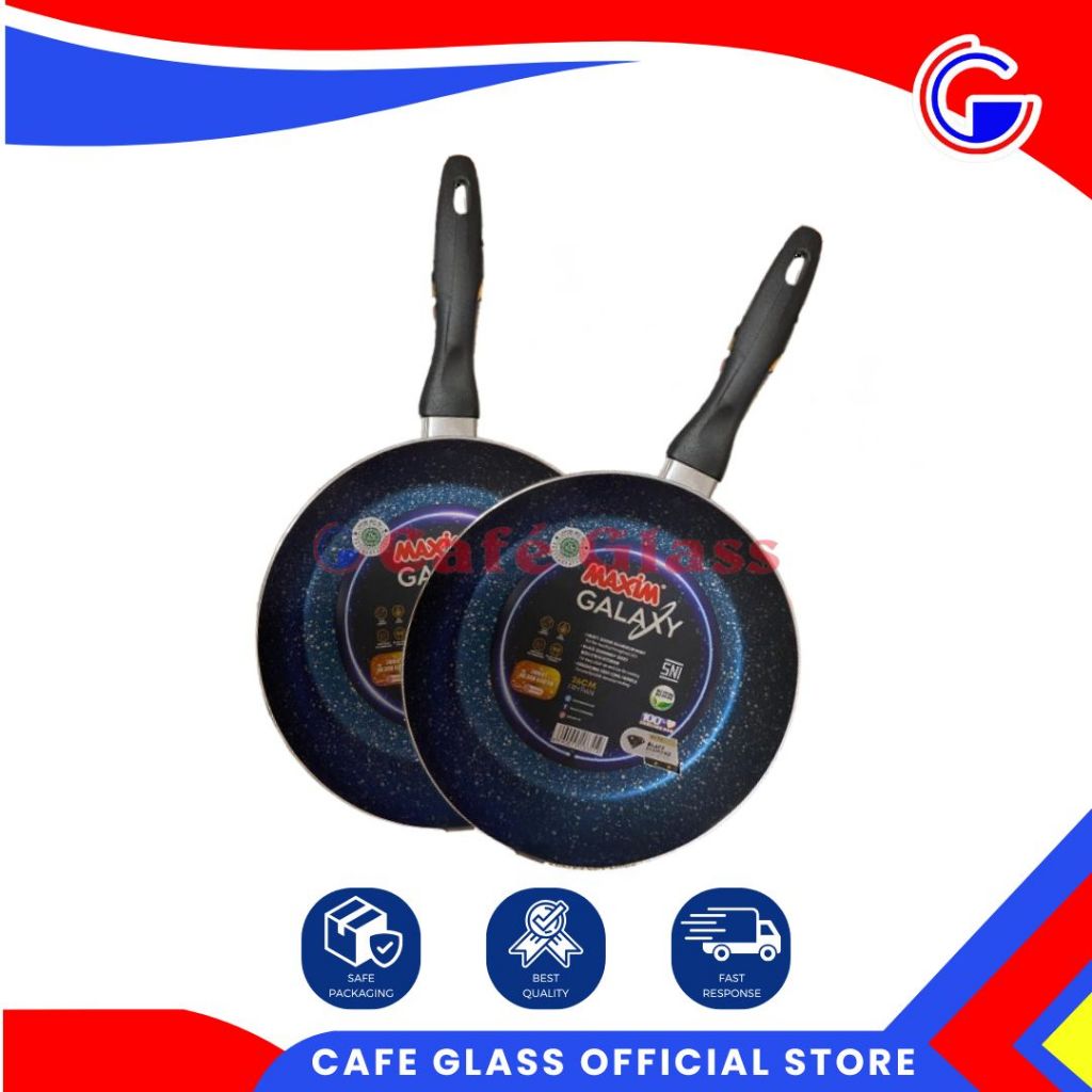 Maxim Galaxy Teflon Anti Lengket / Frypan Non-Stick/ Panci / Wajan Anti Lengket 12Cm - 18Cm - 20Cm - 22Cm - 24Cm - 26Cm