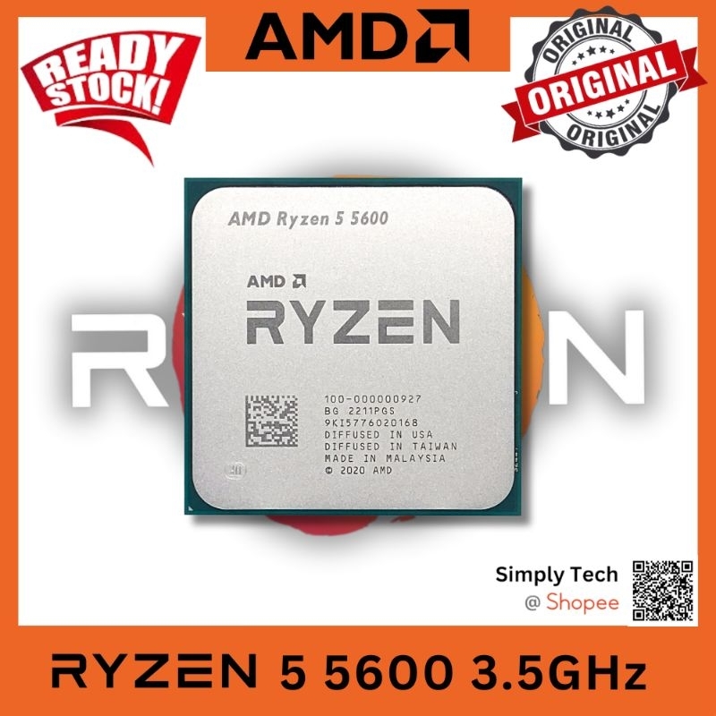 Jual Processor AMD Ryzen 5600 Tray R5 Socket AM4 Core