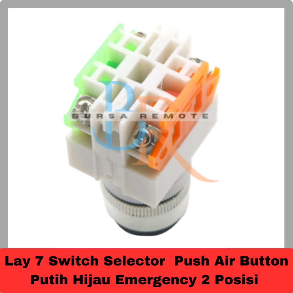 Jual Lay 7 Switch Selector Push Air Button Putih Hijau Emergency 2 ...