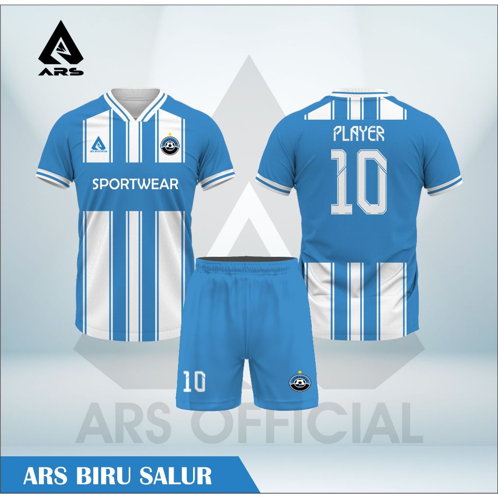 Jual JERSEY FUTSAL JERSEY SEPAK BOLA PRINTING ARS BIRU SALUR