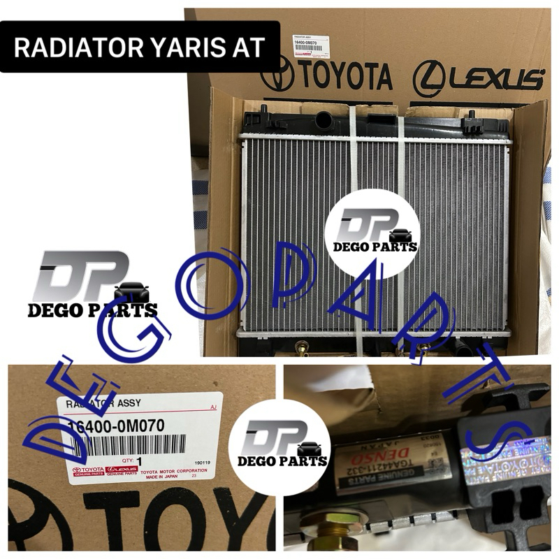 Jual RADIATOR ASSY YARIS MATIC / VIOS GEN 2 MATIC ASLI ORIGINAL DENSO ...