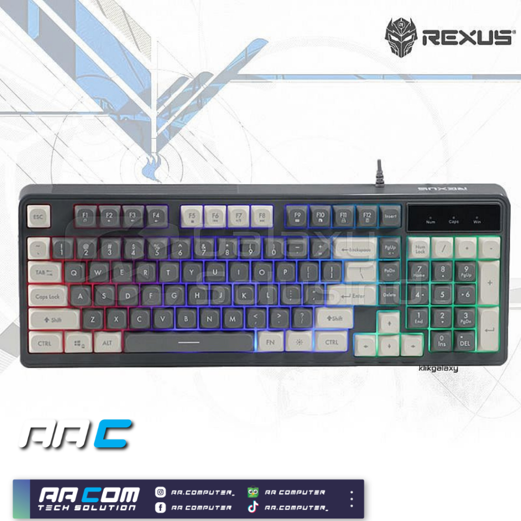 Jual KEYBOARD GAMING REXUS BATTLEFIRE K98M DARK GREY | Shopee Indonesia