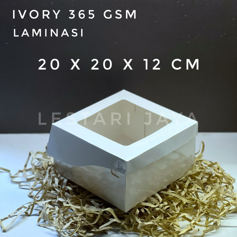 Jual Box Ivory Putih Laminasi Jendela Untuk Kotak Kue Roti Snack ...