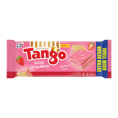Jual Tango Wafer Rasa Sassy Stroberi / Strawberry 110g | Shopee Indonesia