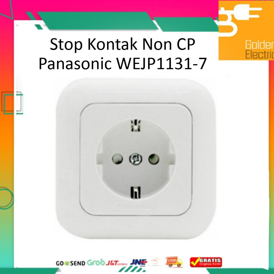 Jual Stop Kontak Single Receptacle Panasonic Wide Series WEJP1131-7 ...