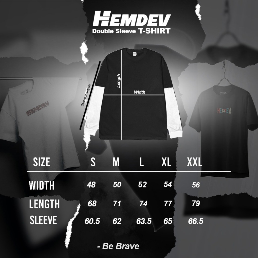 Jual Hemdev Longsleeve Doublesleeve Reject Defect Tees Katun 24s ...