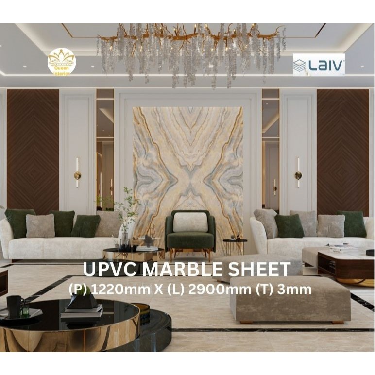 Jual PVC MARBLE - UPVC MARBLE SHEET - Wall Board Marmer - Backdrop TV ...