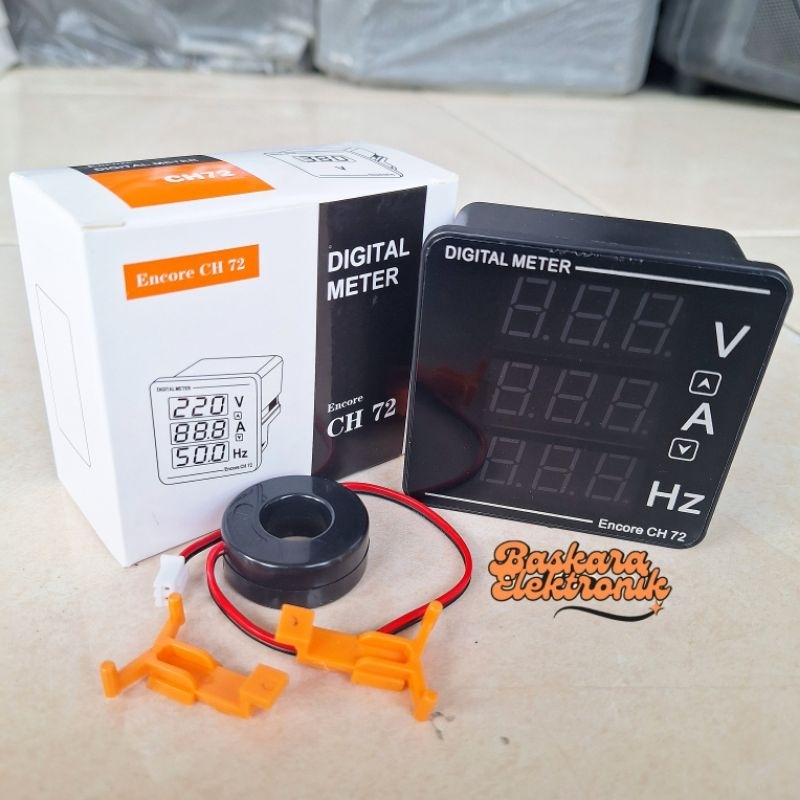 Jual Voltmeter Ampere Meter HZ Meter Digital 500V 120A CH-72 VAHz Panel ...
