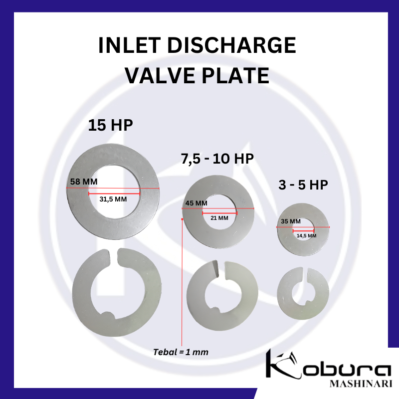 Jual Inlet Discharge Valve Plate Pir Plat Klep Valve Spring Kompressor ...