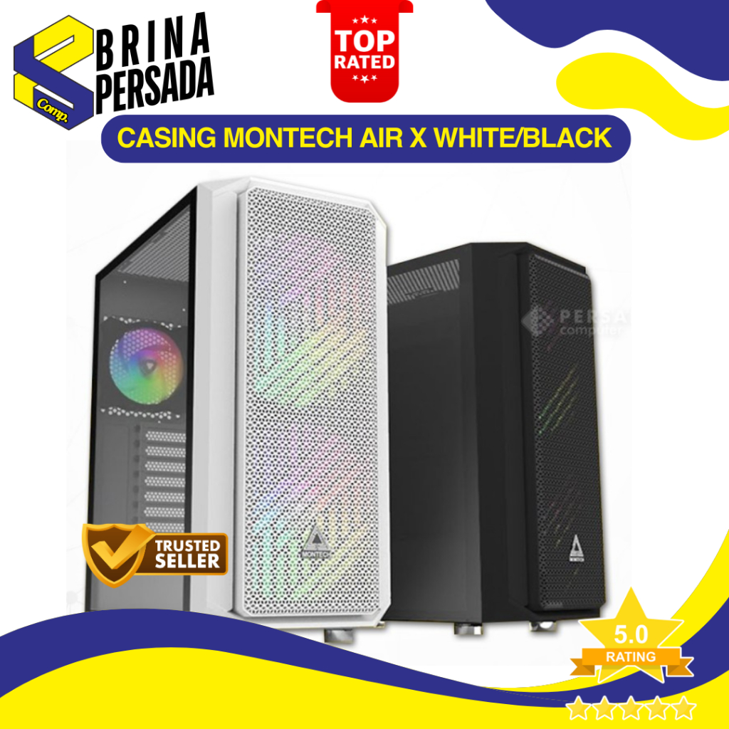 Jual Casing MONTECH AIR X White/Black | Shopee Indonesia