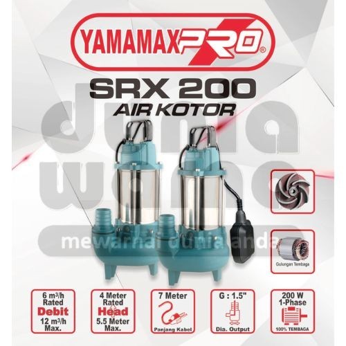 Jual YAMAMAX PRO SRX 200/SRX200 Pompa Celup Air Keruh/Kotor/Lumpur Auto ...
