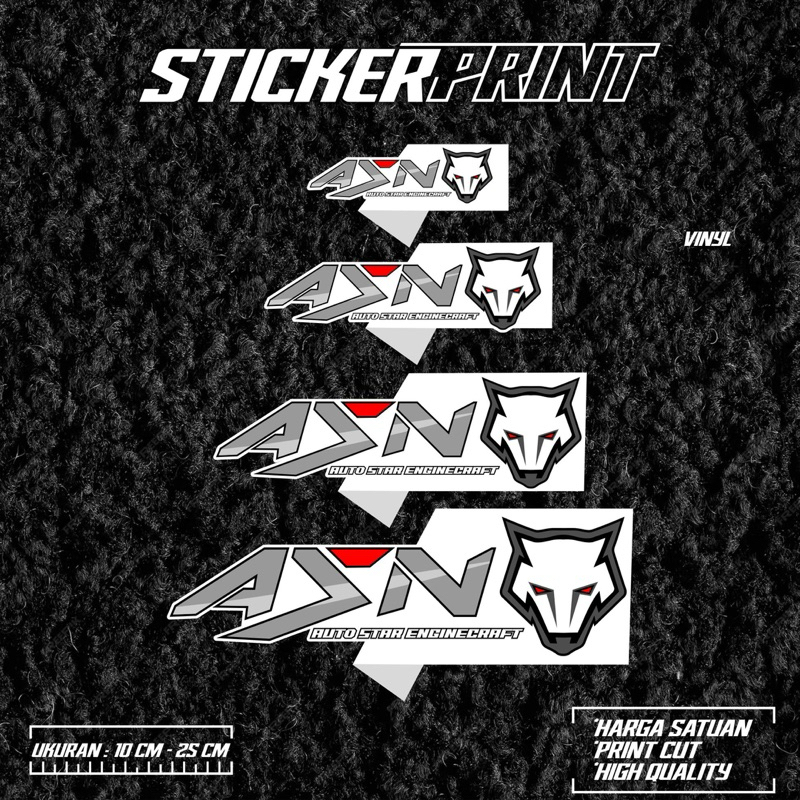 Jual Sticker ASN Performance Stiker Motor Stiker Mobil Stiker Helm ...