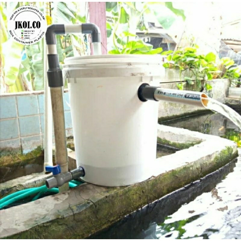 Jual EMBER FILTER KOLAM IKAN FILTER AQUARIUM MODEL EMBER PUTIH -+25L ...