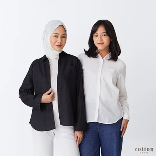 Cotton Inch - Marissa Kemeja Basic Reguler Wanita  Pakaian Wanita Atasan Kemeja