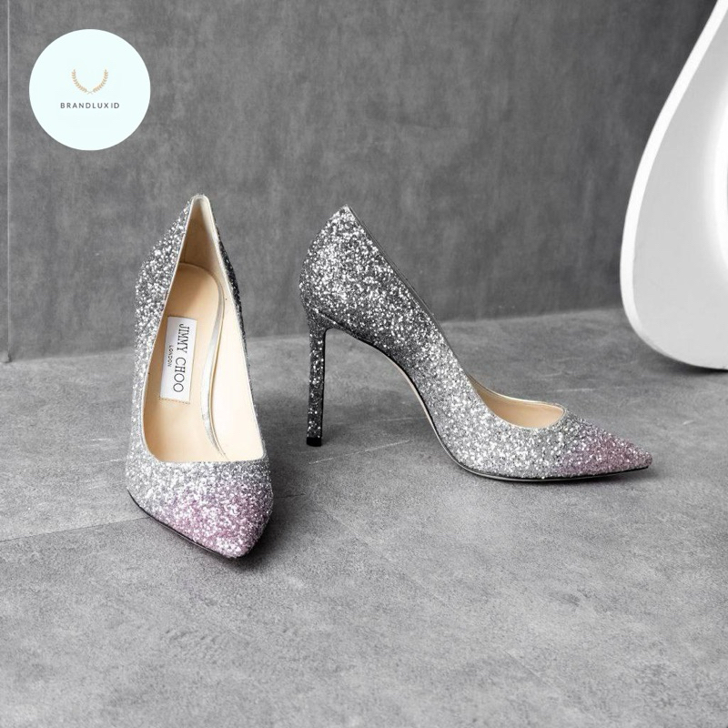 Romy Glitter Jimmy Choo Black Ombre Glitter Romy Pumps 37