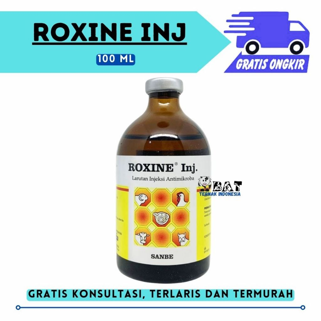 Jual Roxine 100 ml Inj - Antibiotik Spektrum Luas Untuk Ternak, Obat ...