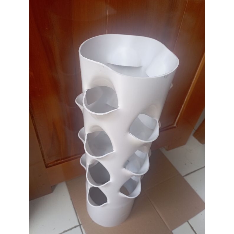 Jual media tanaman Pot tower vertikal pipa pvc 5 inchi 50cm hidroponik ...